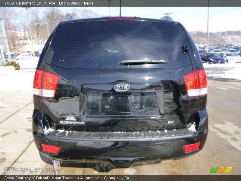 Ebony Black / Beige 2009 Kia Borrego EX V6 4x4