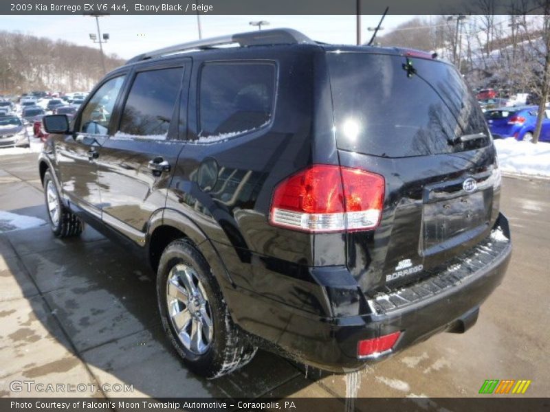 Ebony Black / Beige 2009 Kia Borrego EX V6 4x4