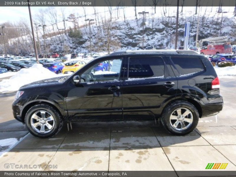 Ebony Black / Beige 2009 Kia Borrego EX V6 4x4