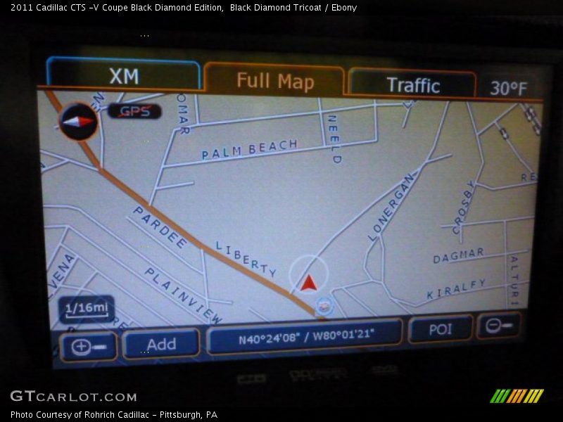 Black Diamond Tricoat / Ebony 2011 Cadillac CTS -V Coupe Black Diamond Edition