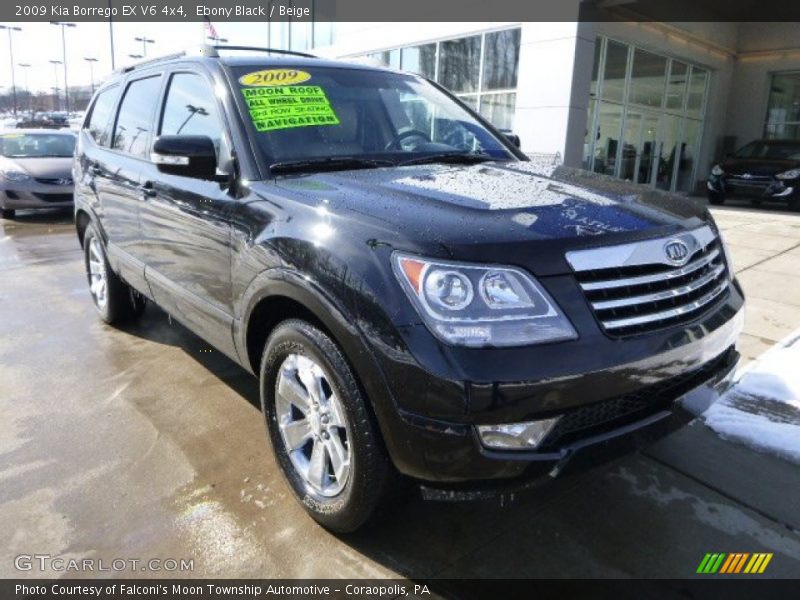 Ebony Black / Beige 2009 Kia Borrego EX V6 4x4