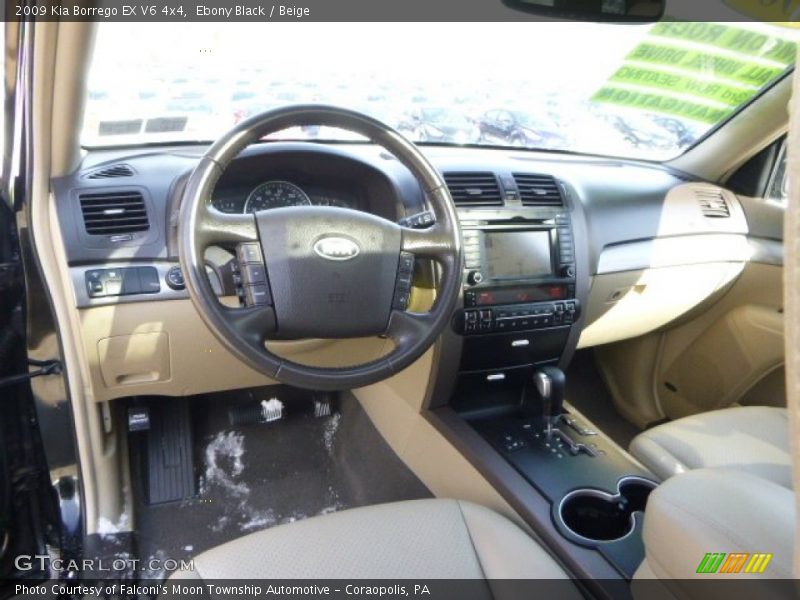 Ebony Black / Beige 2009 Kia Borrego EX V6 4x4