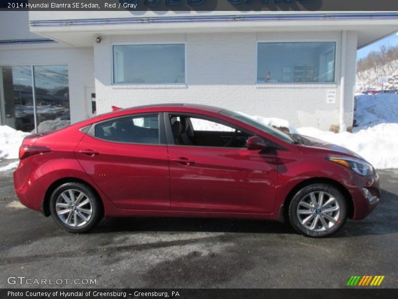 Red / Gray 2014 Hyundai Elantra SE Sedan