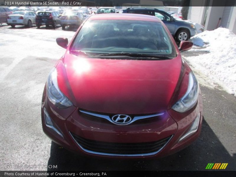 Red / Gray 2014 Hyundai Elantra SE Sedan