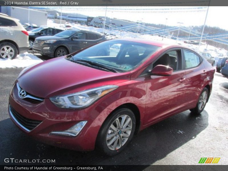 Red / Gray 2014 Hyundai Elantra SE Sedan