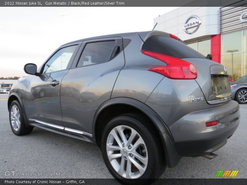 Gun Metallic / Black/Red Leather/Silver Trim 2012 Nissan Juke SL