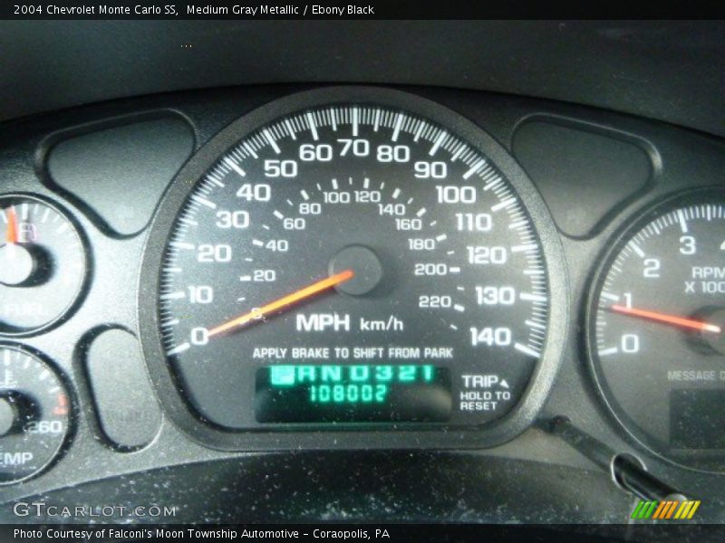 Medium Gray Metallic / Ebony Black 2004 Chevrolet Monte Carlo SS
