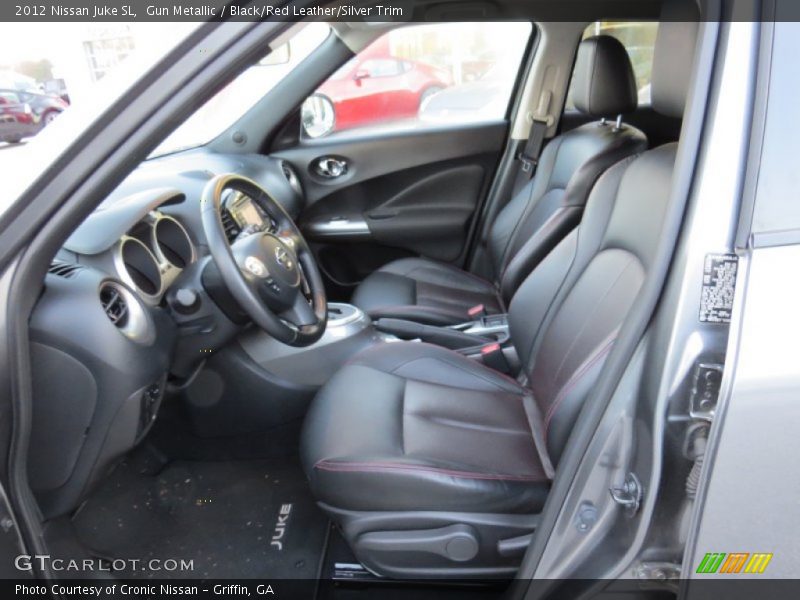 Gun Metallic / Black/Red Leather/Silver Trim 2012 Nissan Juke SL