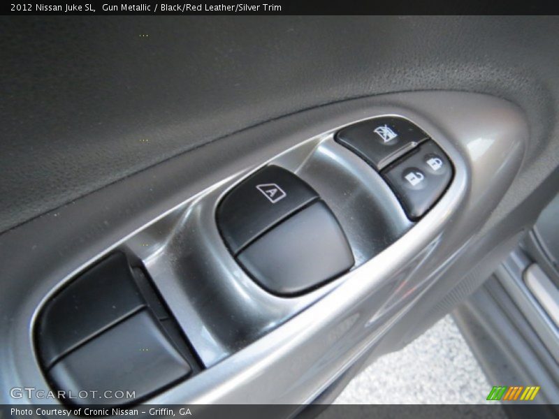 Gun Metallic / Black/Red Leather/Silver Trim 2012 Nissan Juke SL