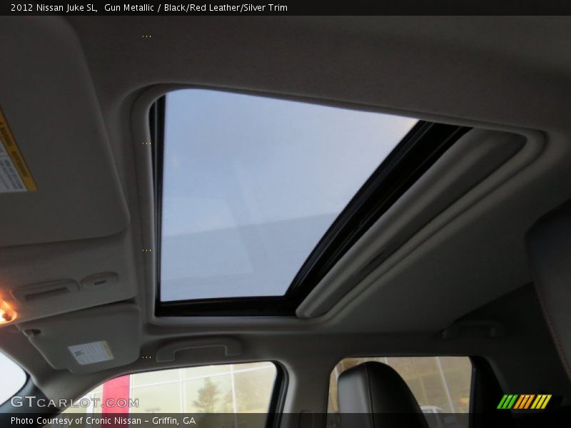 Gun Metallic / Black/Red Leather/Silver Trim 2012 Nissan Juke SL