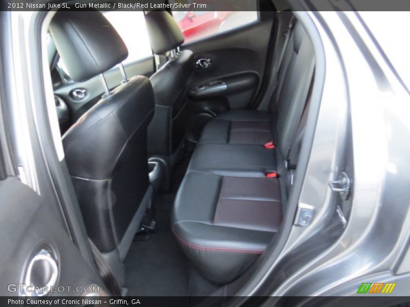 Gun Metallic / Black/Red Leather/Silver Trim 2012 Nissan Juke SL