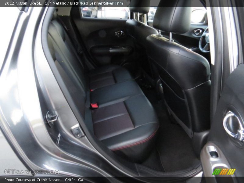 Gun Metallic / Black/Red Leather/Silver Trim 2012 Nissan Juke SL