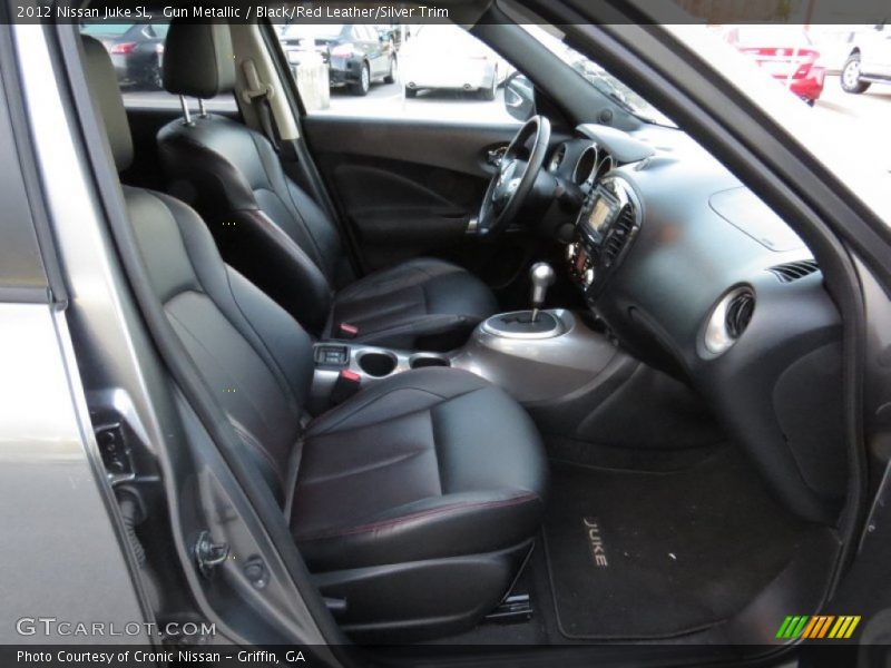 Gun Metallic / Black/Red Leather/Silver Trim 2012 Nissan Juke SL