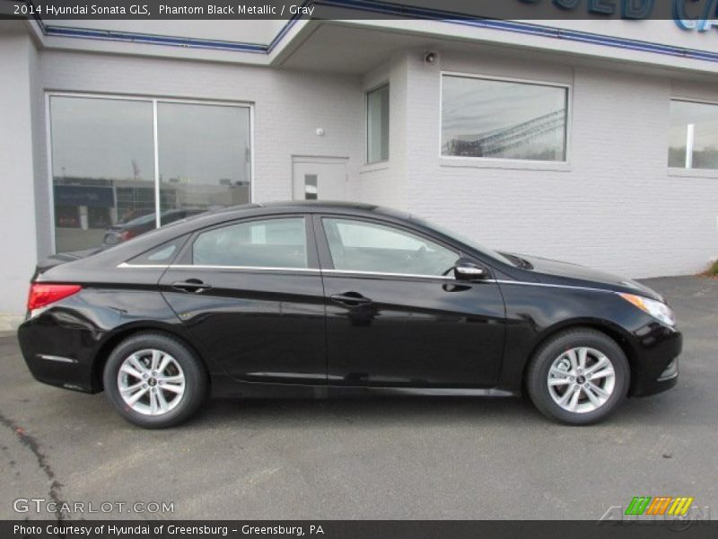 Phantom Black Metallic / Gray 2014 Hyundai Sonata GLS