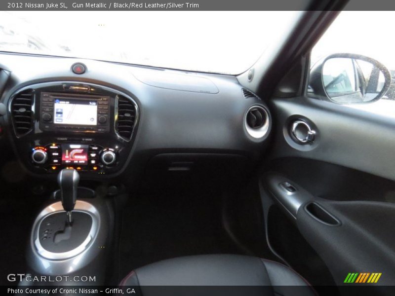Gun Metallic / Black/Red Leather/Silver Trim 2012 Nissan Juke SL