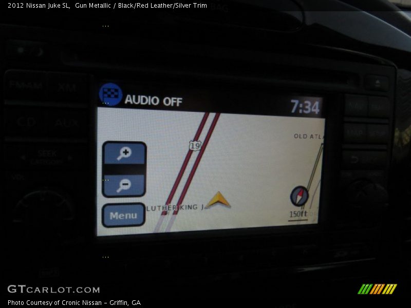 Gun Metallic / Black/Red Leather/Silver Trim 2012 Nissan Juke SL