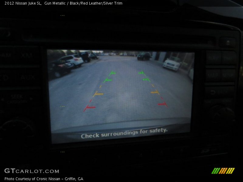 Gun Metallic / Black/Red Leather/Silver Trim 2012 Nissan Juke SL