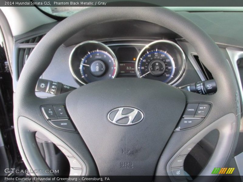 Phantom Black Metallic / Gray 2014 Hyundai Sonata GLS