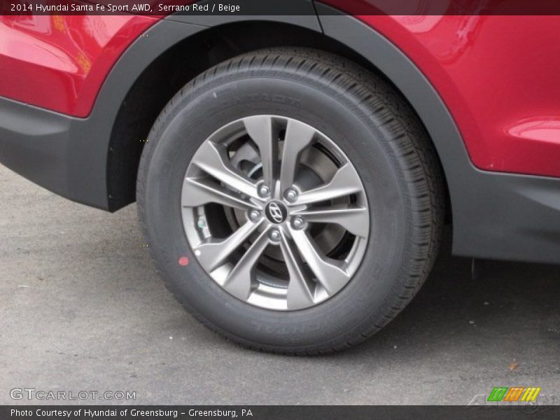 Serrano Red / Beige 2014 Hyundai Santa Fe Sport AWD