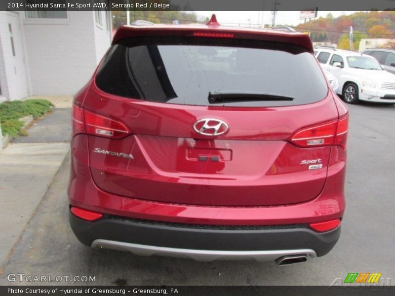 Serrano Red / Beige 2014 Hyundai Santa Fe Sport AWD