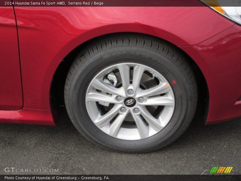 Serrano Red / Beige 2014 Hyundai Santa Fe Sport AWD