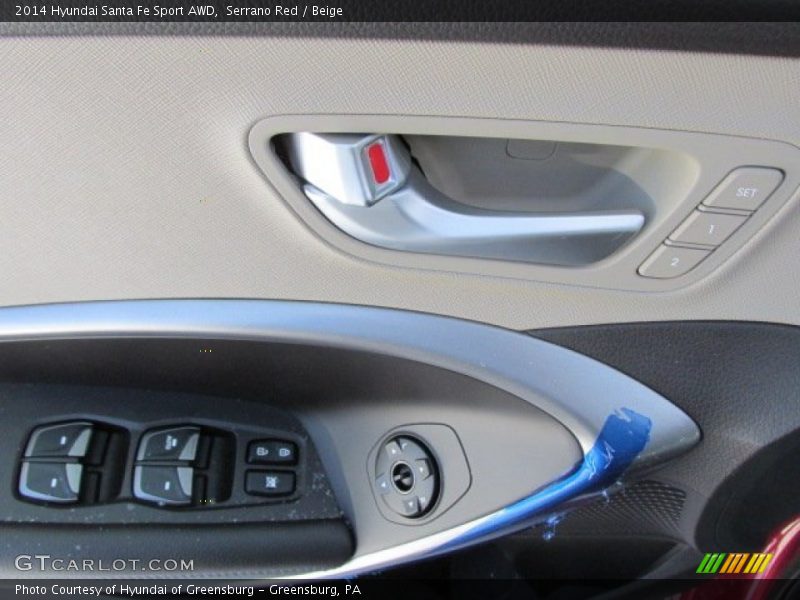 Serrano Red / Beige 2014 Hyundai Santa Fe Sport AWD