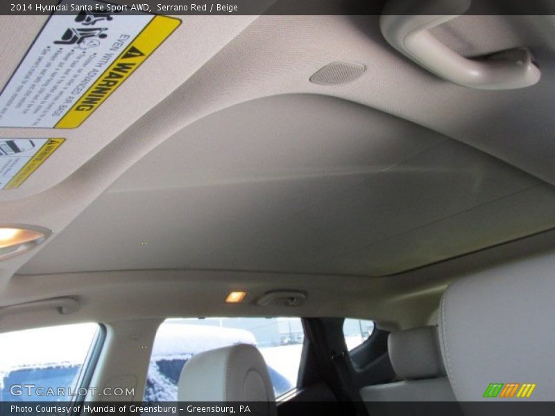 Serrano Red / Beige 2014 Hyundai Santa Fe Sport AWD