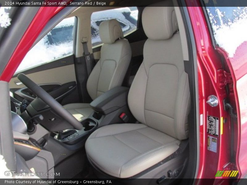 Serrano Red / Beige 2014 Hyundai Santa Fe Sport AWD