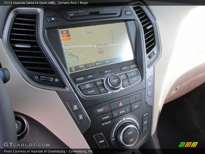 Serrano Red / Beige 2014 Hyundai Santa Fe Sport AWD