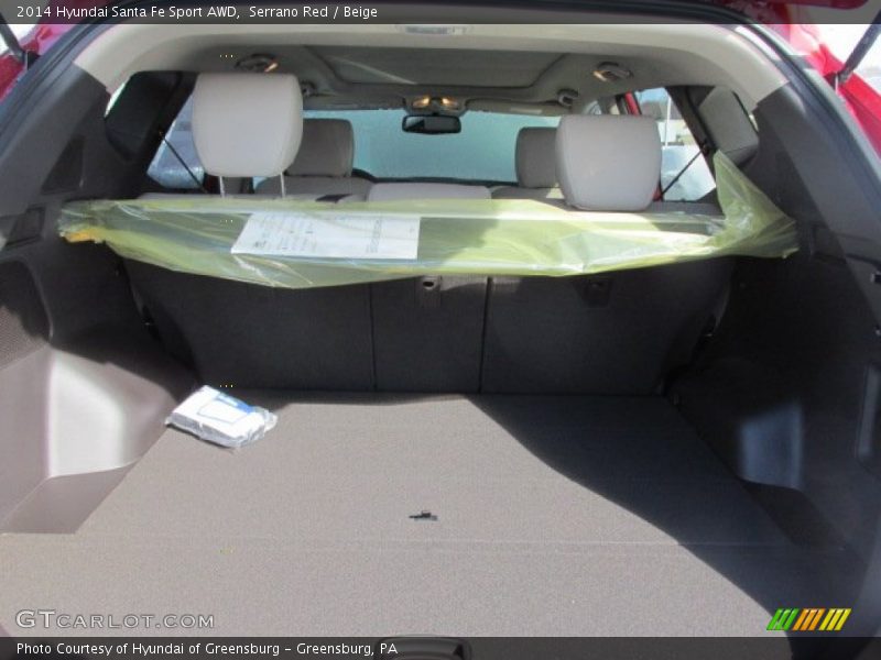Serrano Red / Beige 2014 Hyundai Santa Fe Sport AWD