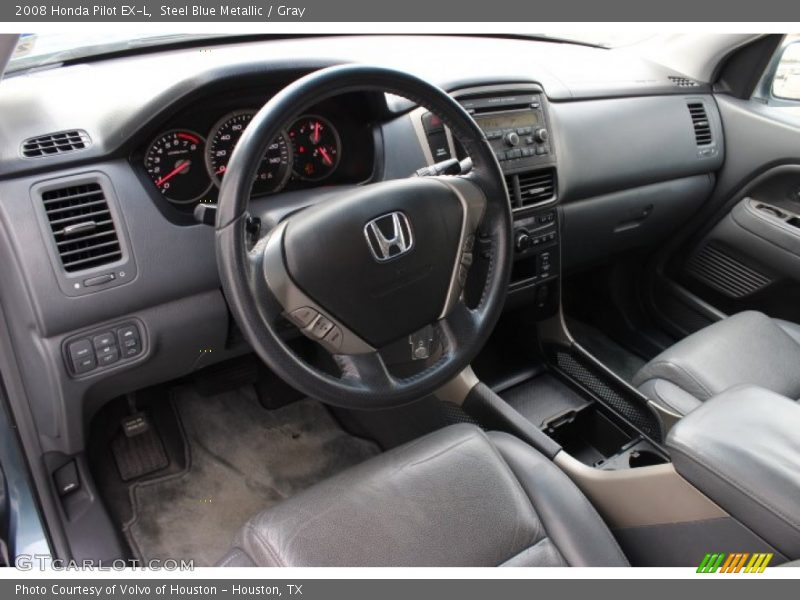 Steel Blue Metallic / Gray 2008 Honda Pilot EX-L