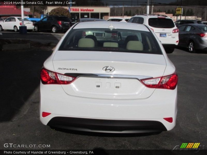 Pearl White / Camel 2014 Hyundai Sonata GLS