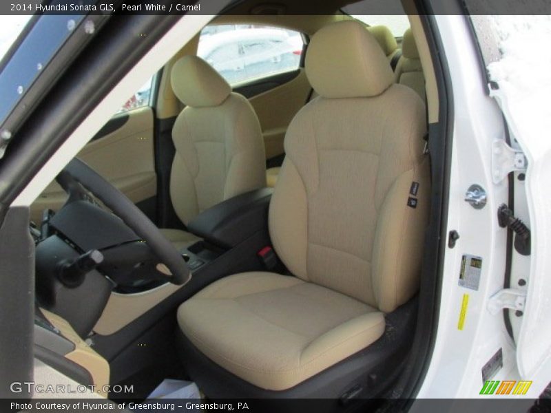 Pearl White / Camel 2014 Hyundai Sonata GLS