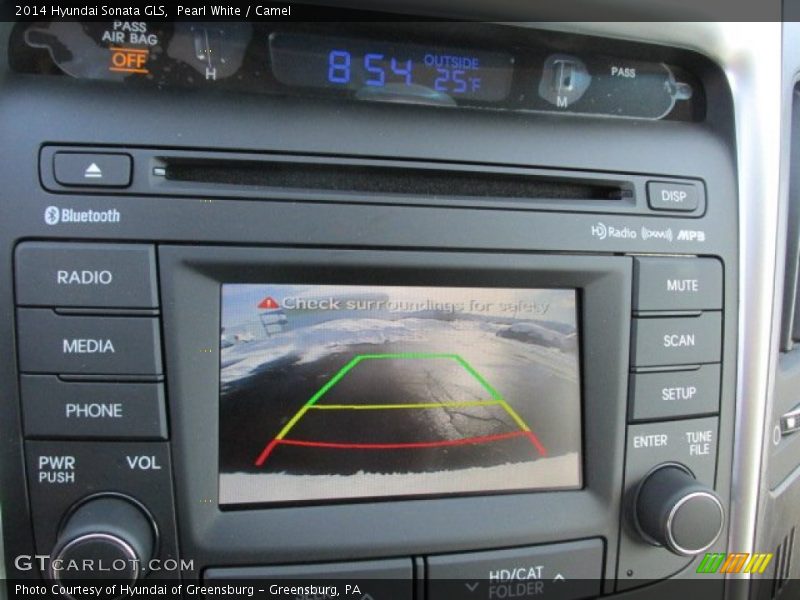 Pearl White / Camel 2014 Hyundai Sonata GLS