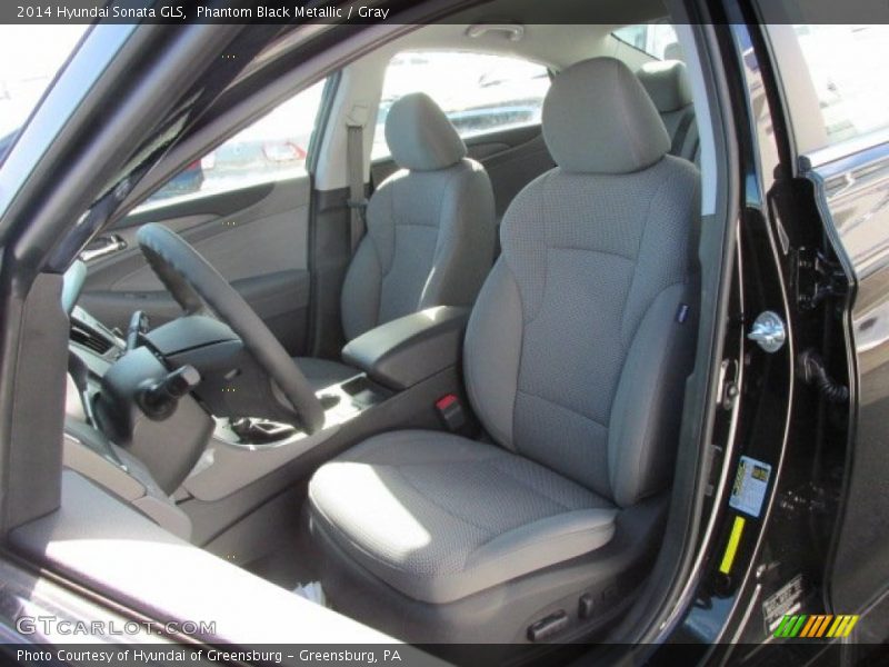 Phantom Black Metallic / Gray 2014 Hyundai Sonata GLS