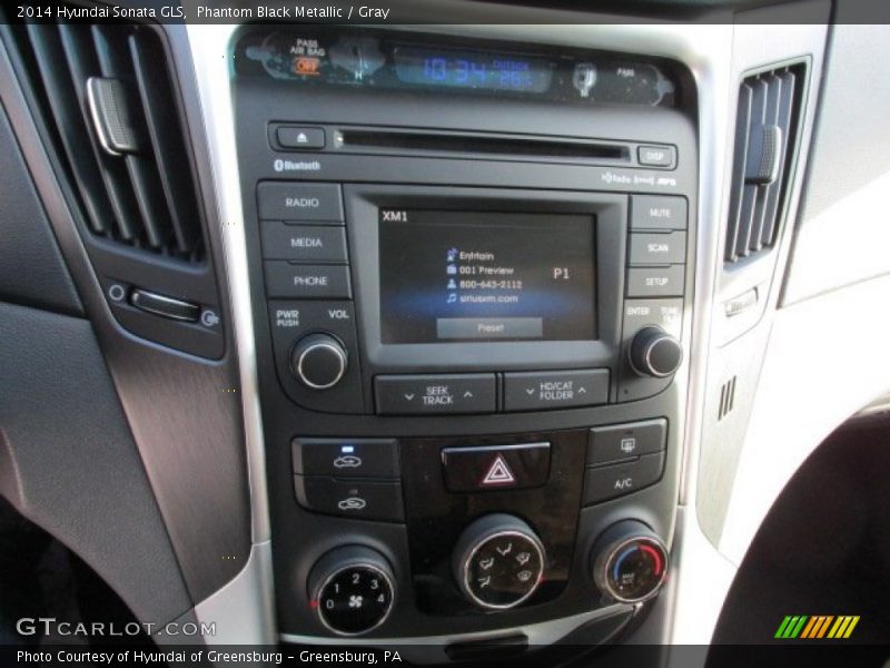 Phantom Black Metallic / Gray 2014 Hyundai Sonata GLS