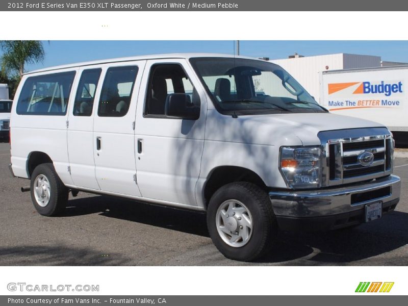 Oxford White / Medium Pebble 2012 Ford E Series Van E350 XLT Passenger