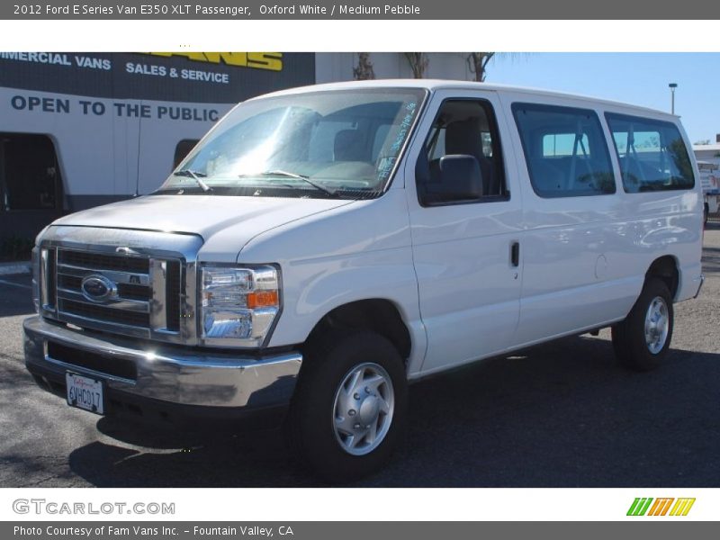 Oxford White / Medium Pebble 2012 Ford E Series Van E350 XLT Passenger