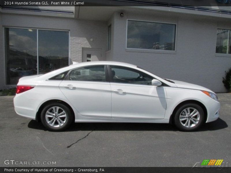 Pearl White / Camel 2014 Hyundai Sonata GLS