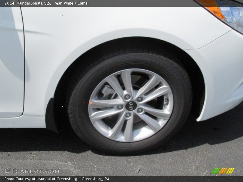 Pearl White / Camel 2014 Hyundai Sonata GLS