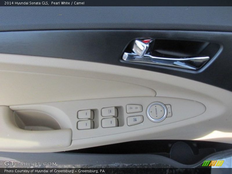 Pearl White / Camel 2014 Hyundai Sonata GLS