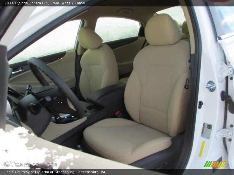 Pearl White / Camel 2014 Hyundai Sonata GLS