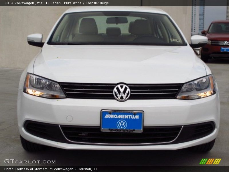 Pure White / Cornsilk Beige 2014 Volkswagen Jetta TDI Sedan
