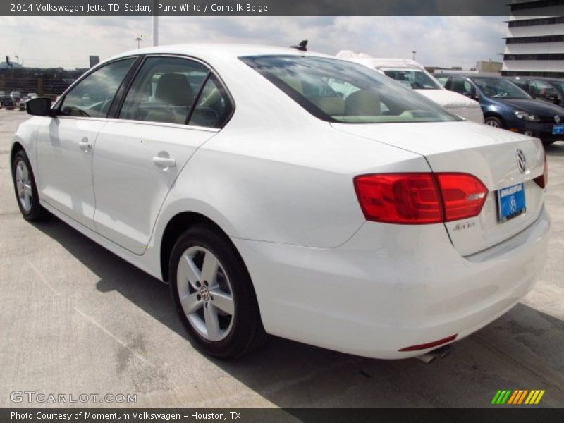 Pure White / Cornsilk Beige 2014 Volkswagen Jetta TDI Sedan