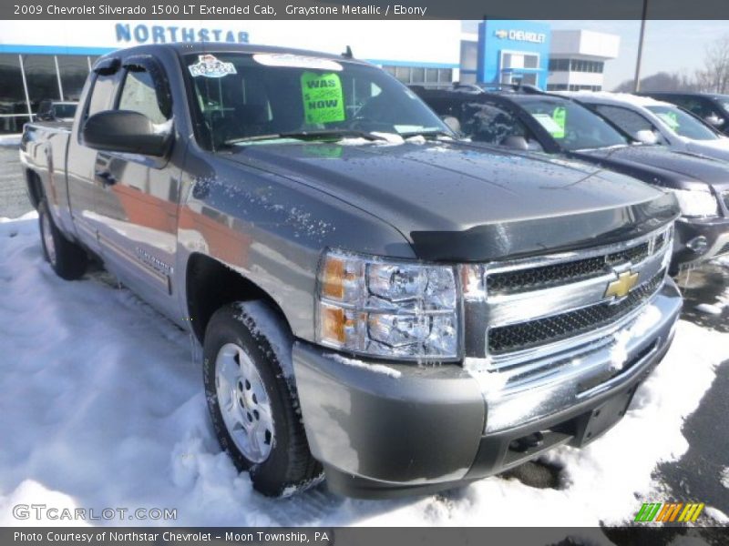 Graystone Metallic / Ebony 2009 Chevrolet Silverado 1500 LT Extended Cab