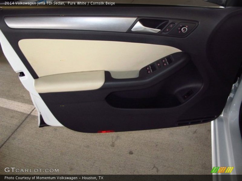 Pure White / Cornsilk Beige 2014 Volkswagen Jetta TDI Sedan