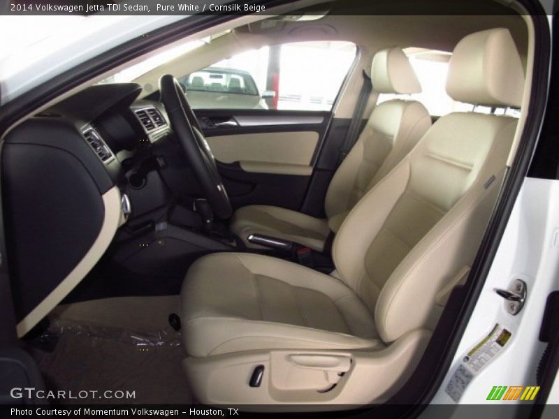 Pure White / Cornsilk Beige 2014 Volkswagen Jetta TDI Sedan