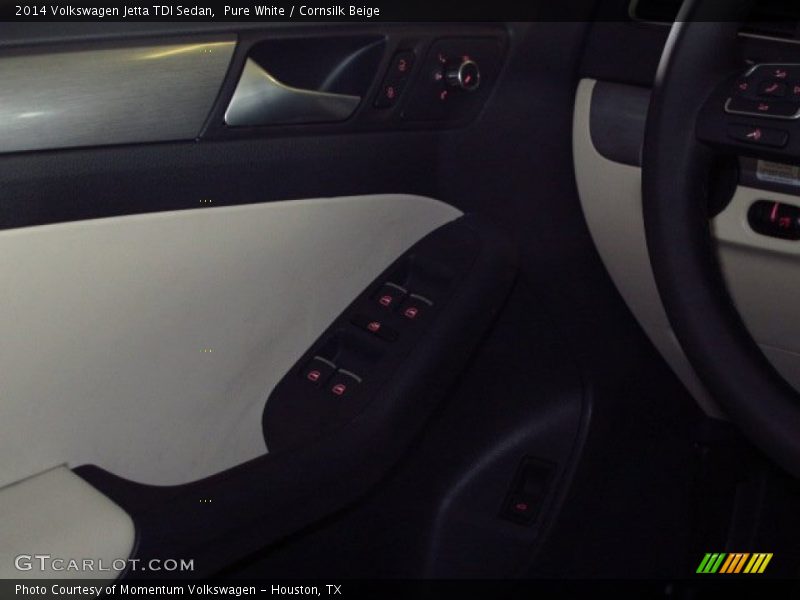 Pure White / Cornsilk Beige 2014 Volkswagen Jetta TDI Sedan