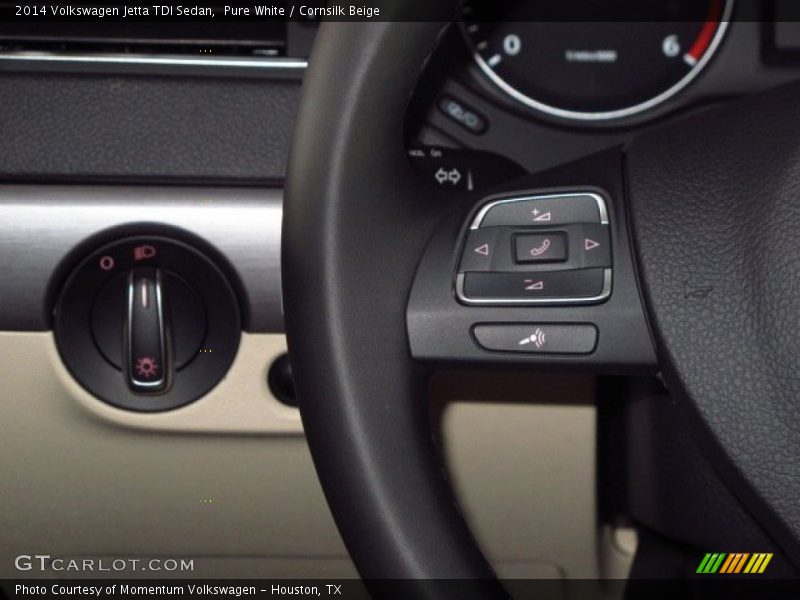 Pure White / Cornsilk Beige 2014 Volkswagen Jetta TDI Sedan