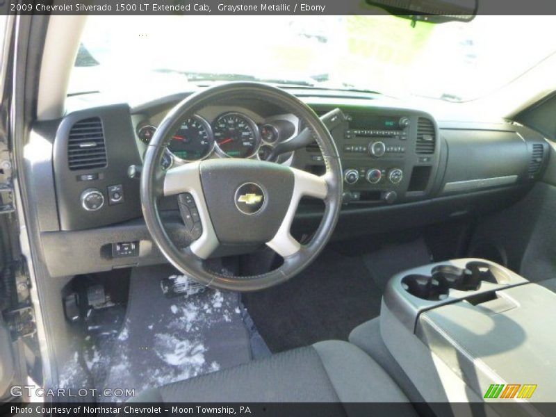 Graystone Metallic / Ebony 2009 Chevrolet Silverado 1500 LT Extended Cab